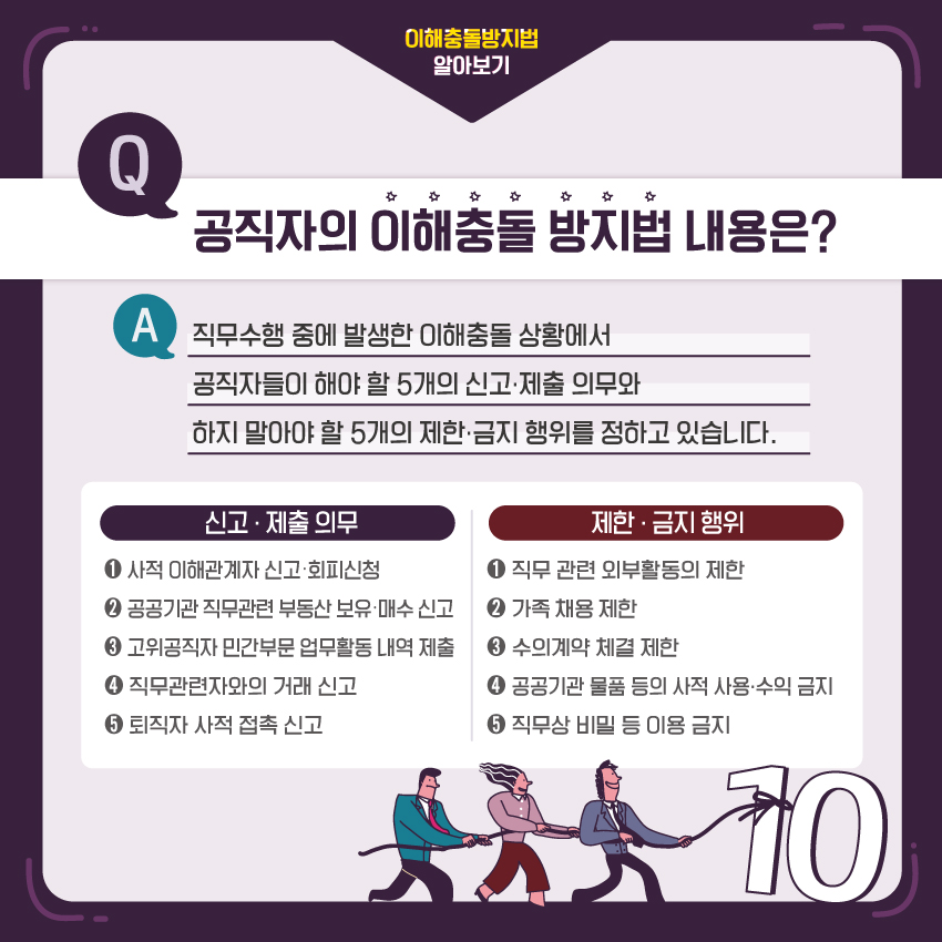 공직자의 이해충돌 방지법 내용은?