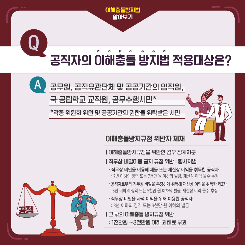 공직자의 이해출동 방지법 적용대상은?